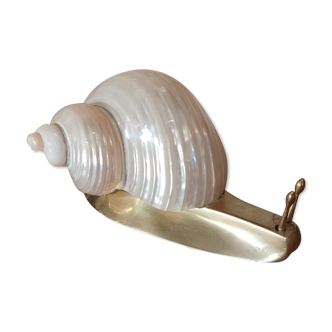 Brass snail paperweight