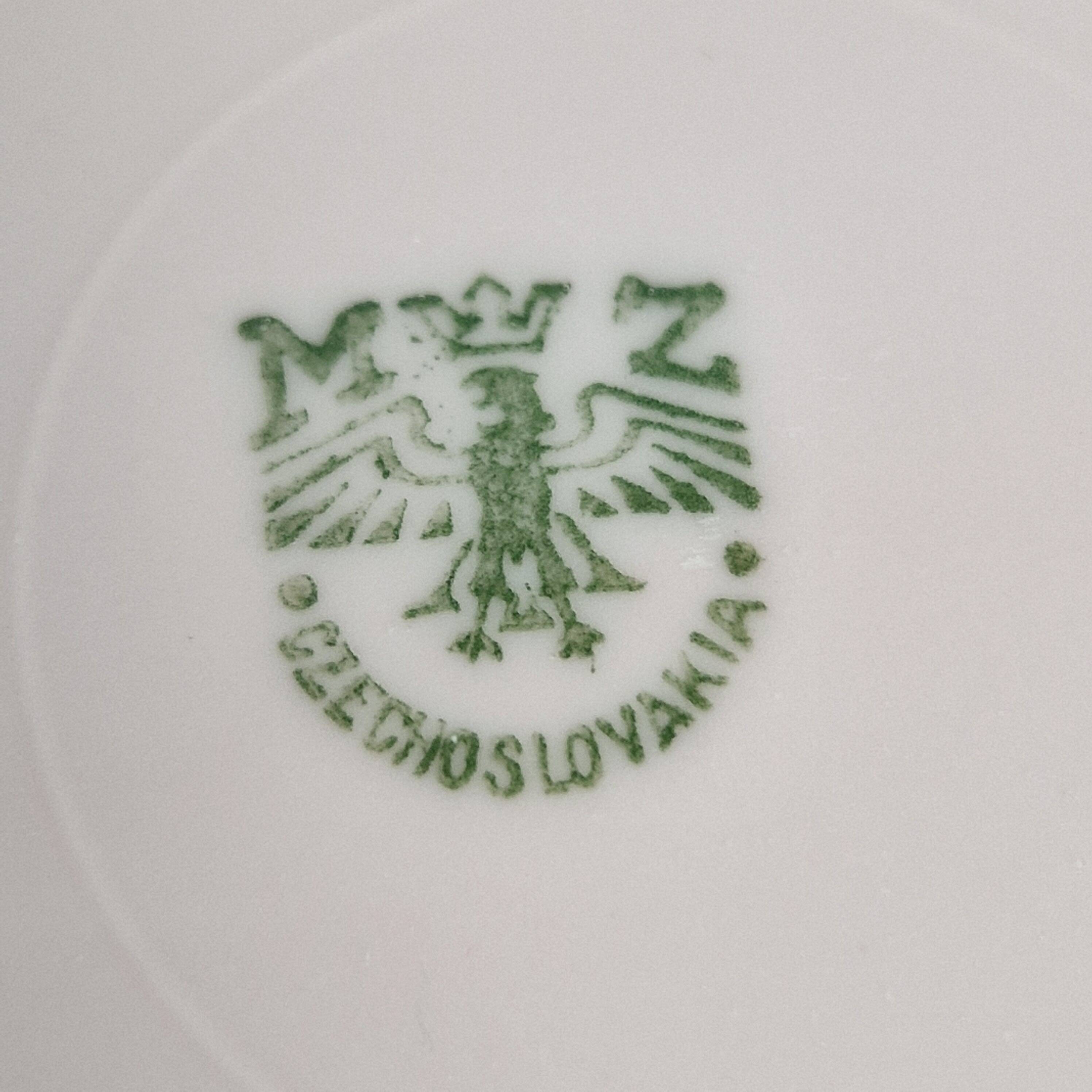 11 Art Deco dessert plates M.Z Czechoslovakia