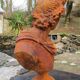 Cast iron bust of a 19th century roman woman