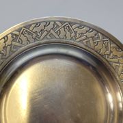 Empty Pocket Bowl Old Art Deco Bouille Plate In Silver Metal