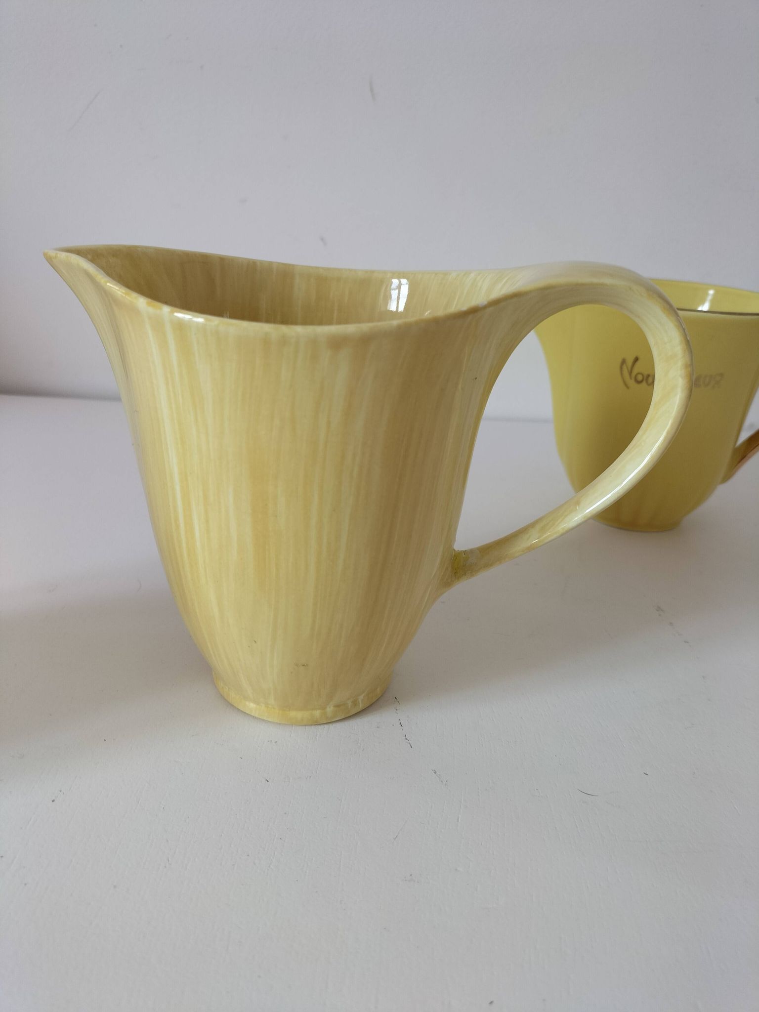 Set of three Salins Clair de Lune Panama vintage jugs.