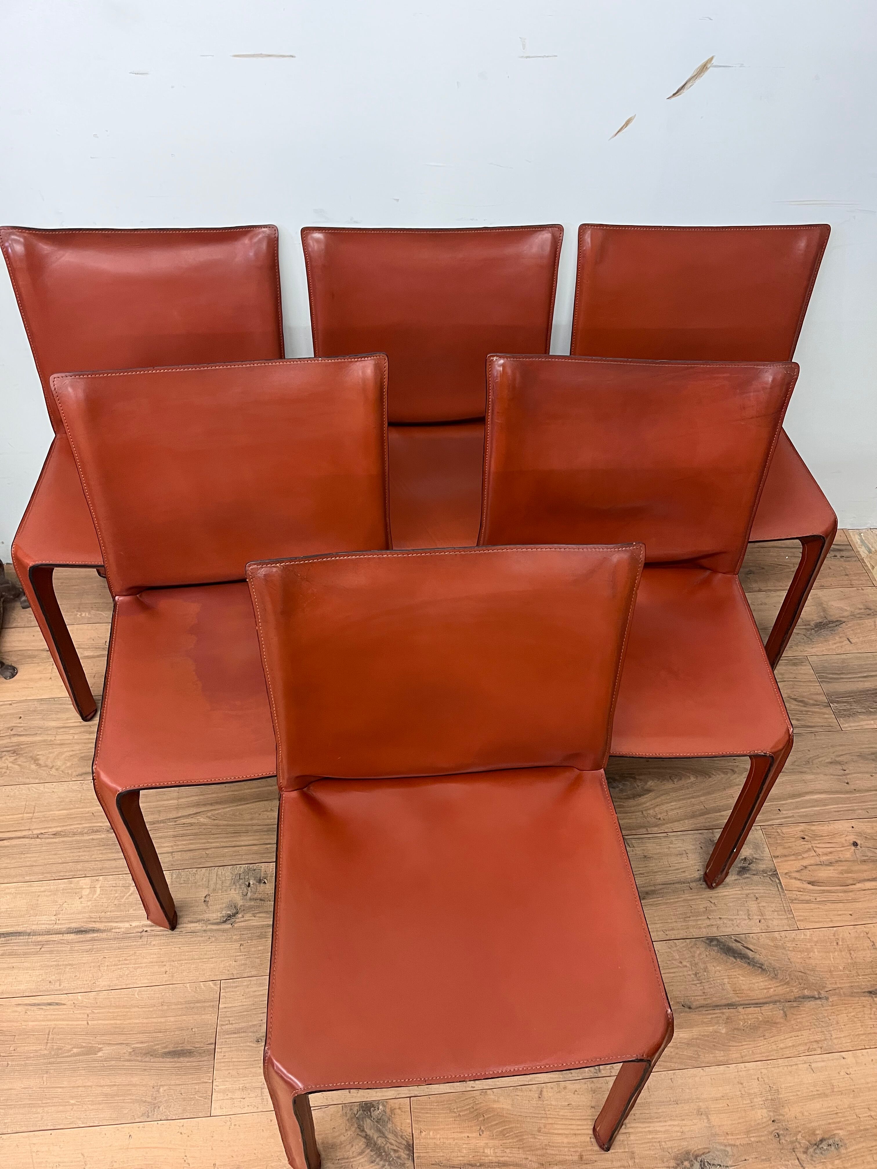 6 chaises de Mario Bellini par Cassina