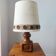 Vintage 70s oak living room lamp