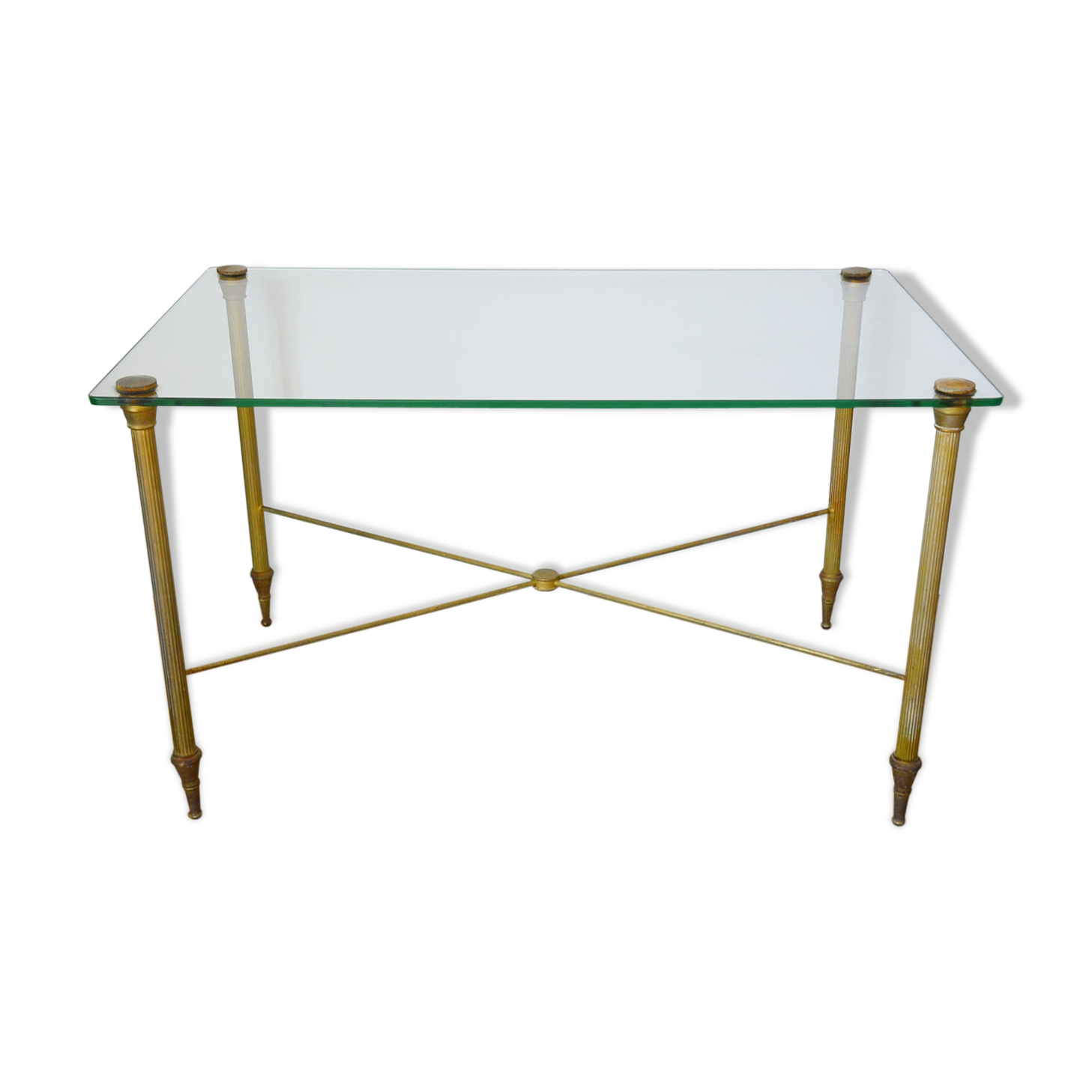 Gold metal coffee table 60s