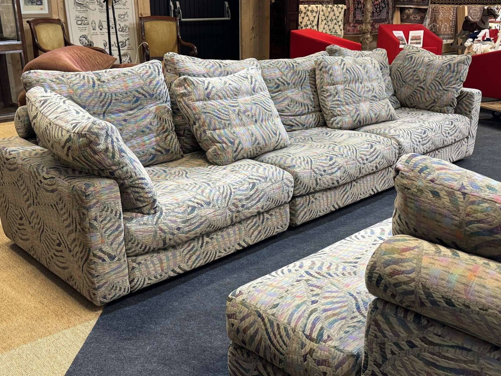 Modular sofa by Roche Bobois from the 1980s in fabric, 2 modules.