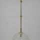Glass and brass pendant, italy, 1970s