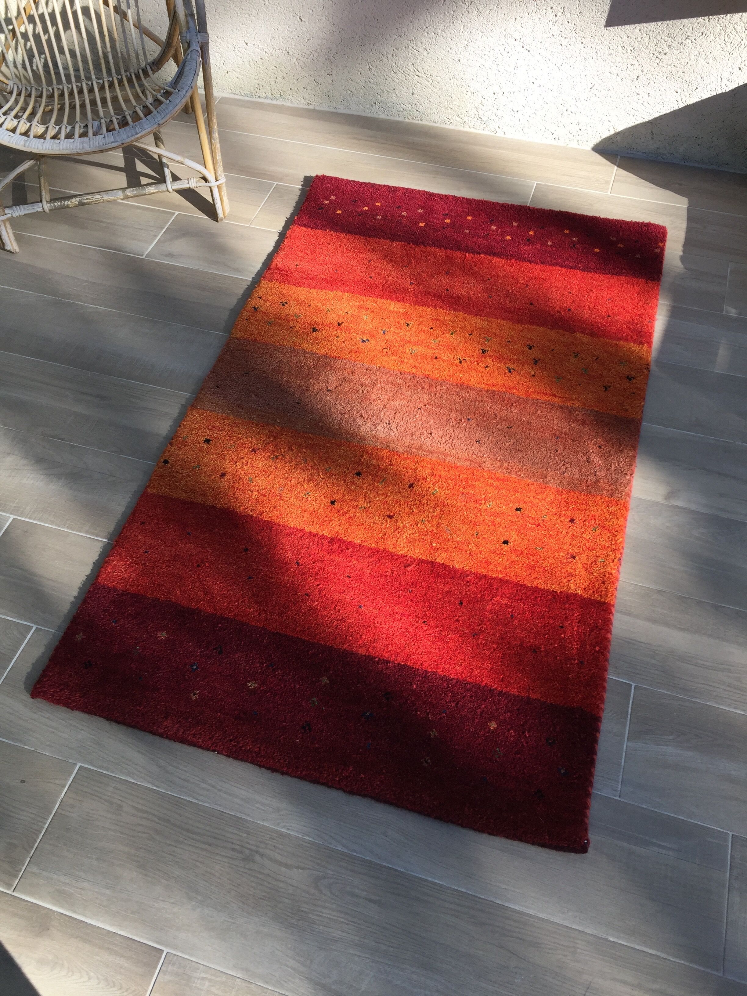 Indian carpet gabbeh 100% wool - 94x157 cm