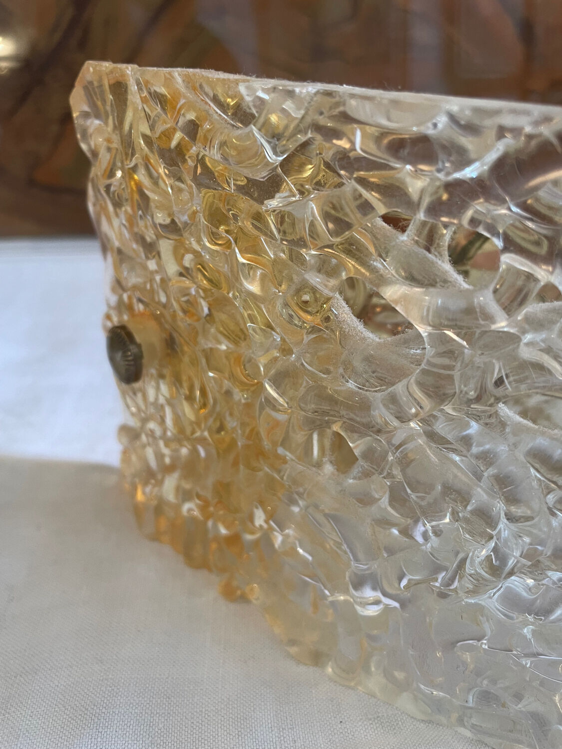 Worked glass wall lamp