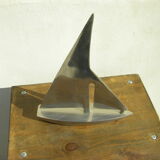 Sailboat brushed aluminum design