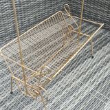 Vintage 70' gold metal newspaper holder