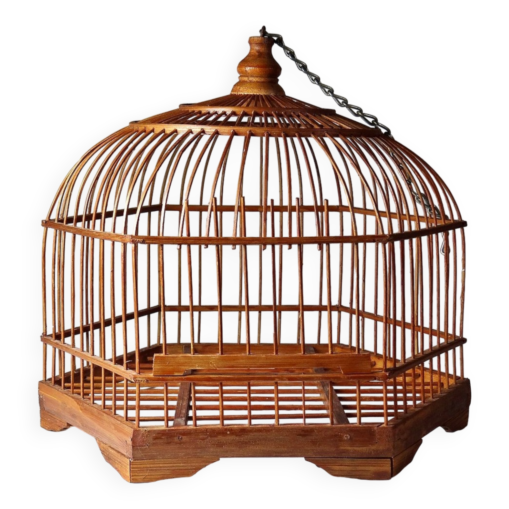 Vintage Chinese Bamboo Decorative Bird Cage