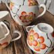 Lot tea cups and flower sugar bowls, Delvaux