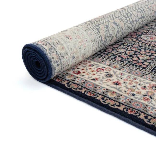 Black floral AKKA oriental rug - Wool