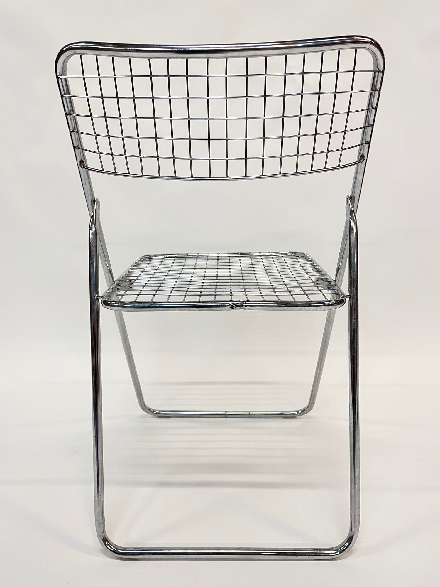 Set of four chrome folding chairs by Niels Gammelgaard for Ikea 1970
