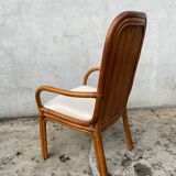 Suite of four chairs and two bamboo chairs