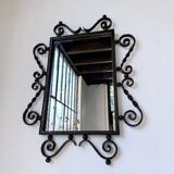 Brutalist wrought iron mirror 1940