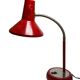 Vintage Polish bedside lamp in glass and metal, 1980s