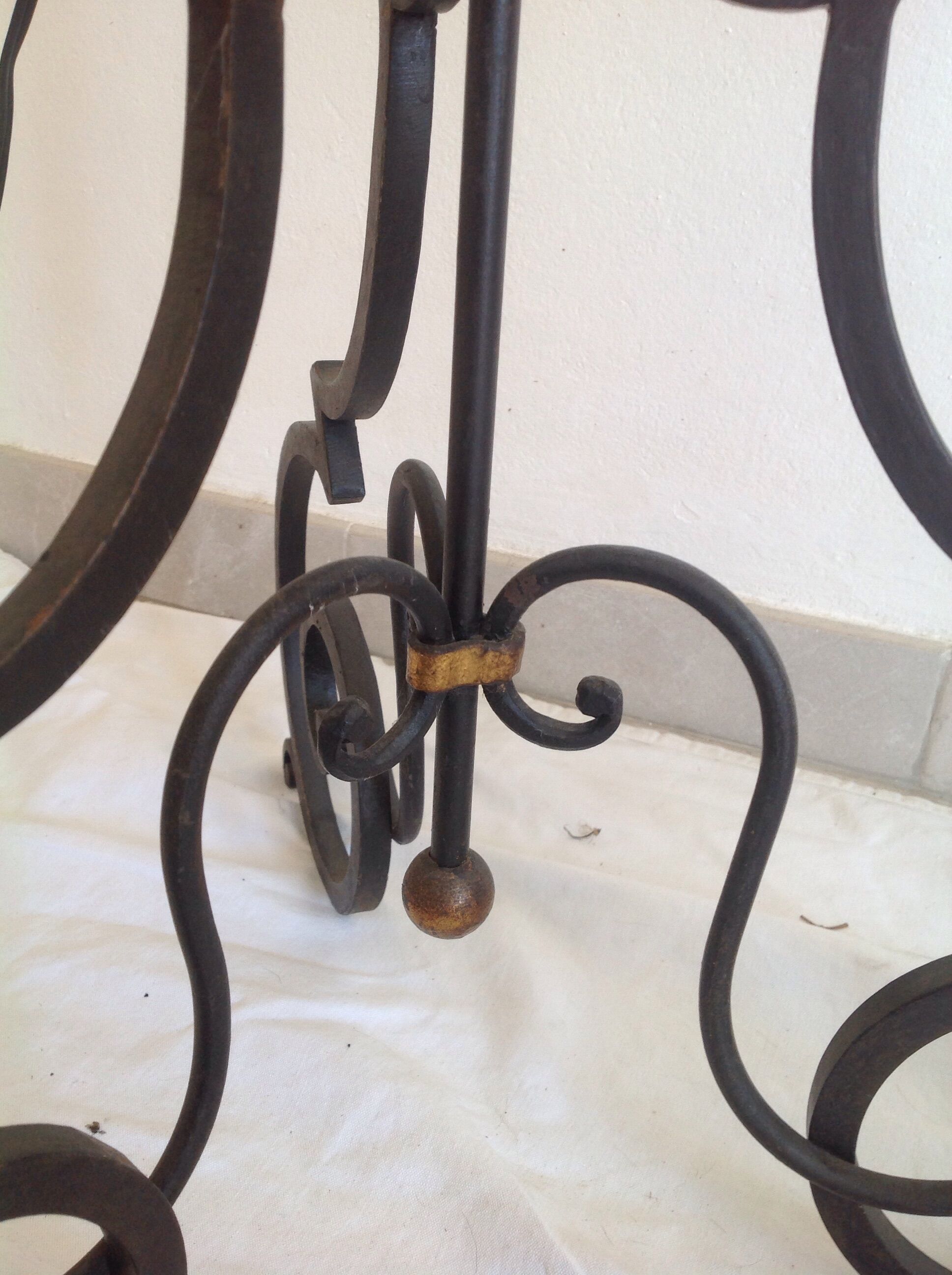 Lamppost in wrought iron