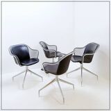 Set of 4 swivel armchairs "Iuta" by Antonio Citterio for B&B Italia