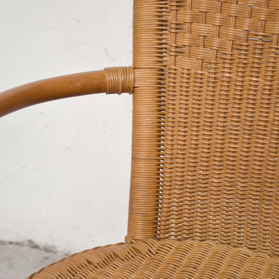 Pair of rattan armchairs