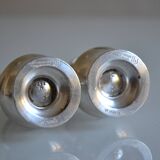 Salt and pepper shaker set, silver-plated metal, Mappin & Webb's Prince's Plate.