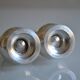 Salt and pepper shaker set, silver-plated metal, Mappin & Webb's Prince's Plate.