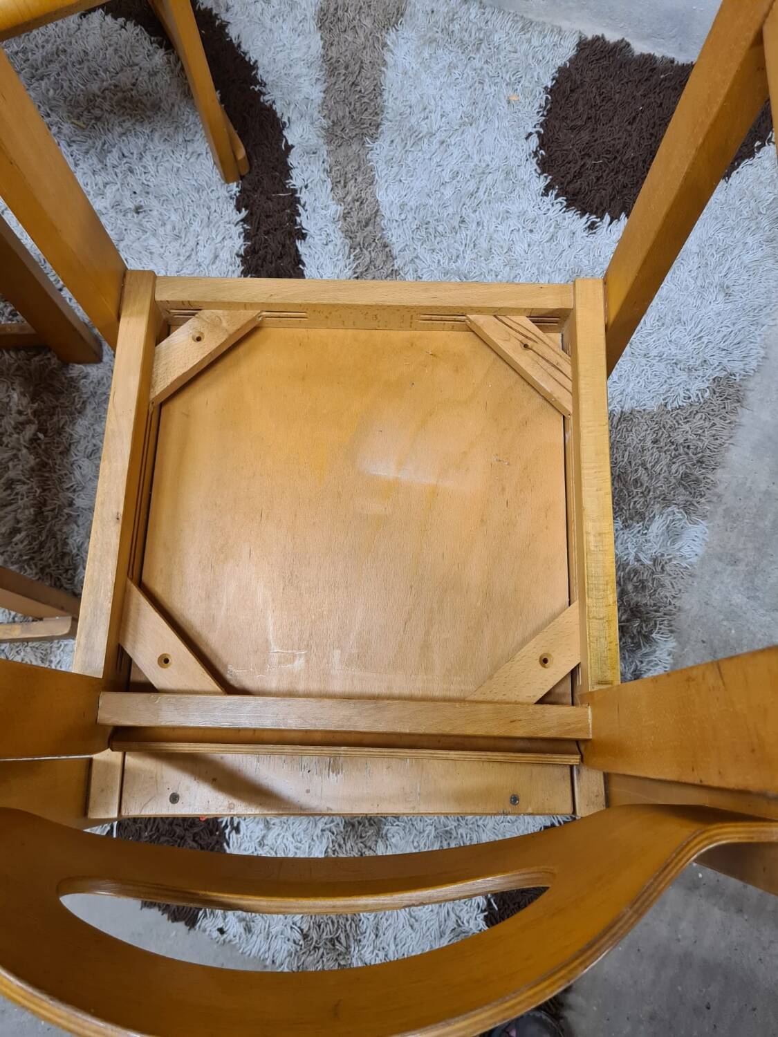 Set of 6 vintage sleigh chairs