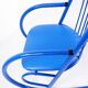 Blue Lacquered Tubular Metal Rocking Chair - 1970s