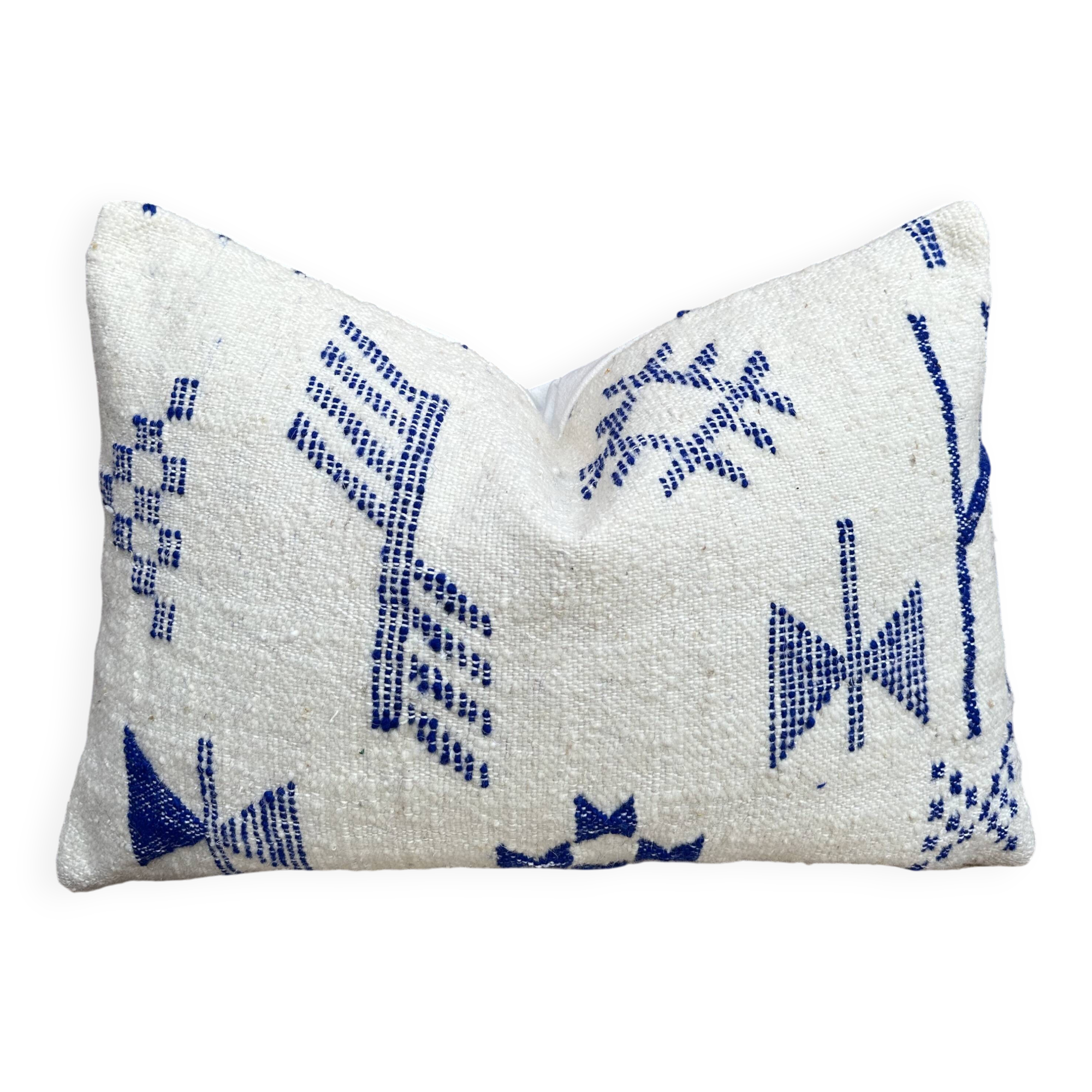 Handmade cushion cover in Berber wool: Moroccan Kilim cushion