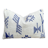 Handmade cushion cover in Berber wool: Moroccan Kilim cushion
