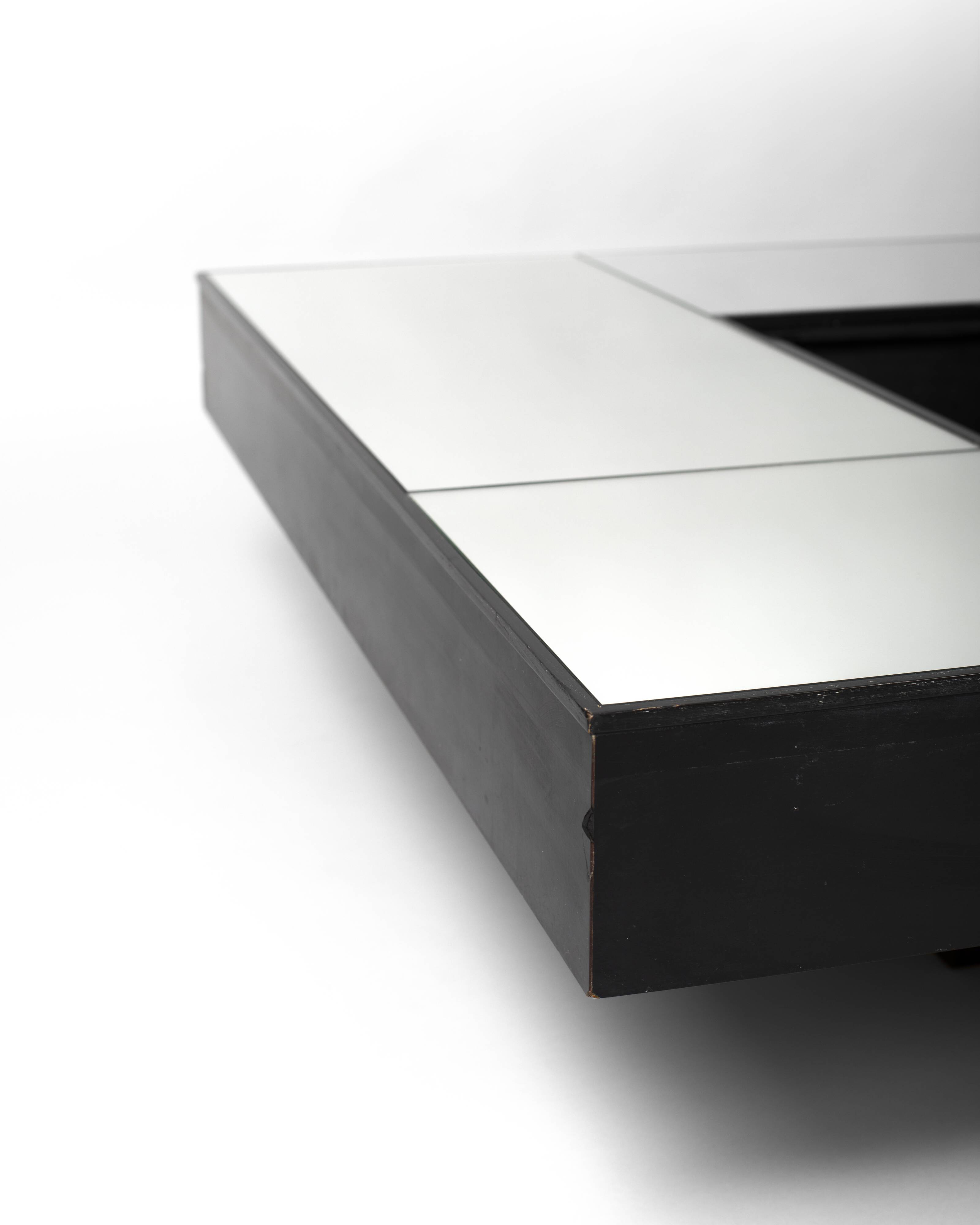 Mirrored coffee table, 1970s