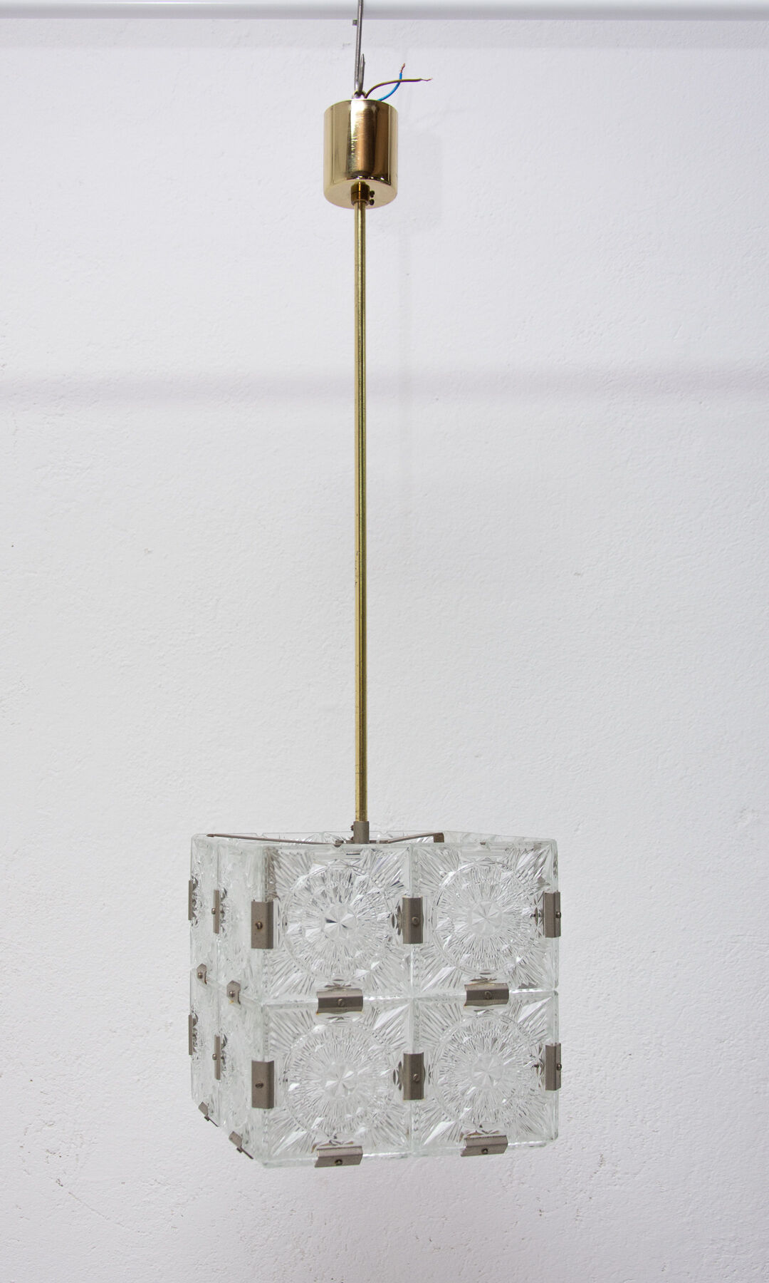 Glass Cube hanging for Kamenický Šenov, 1970s