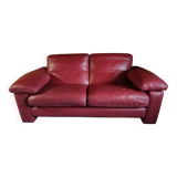 Duvivier leather two-seater sofa