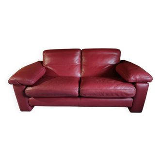 Duvivier leather two-seater sofa