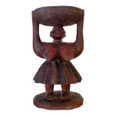 Coupe en bois - Femme à la jupe plissée (Burkina Faso)