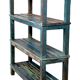 Old burmese teak shelf with original blue patina