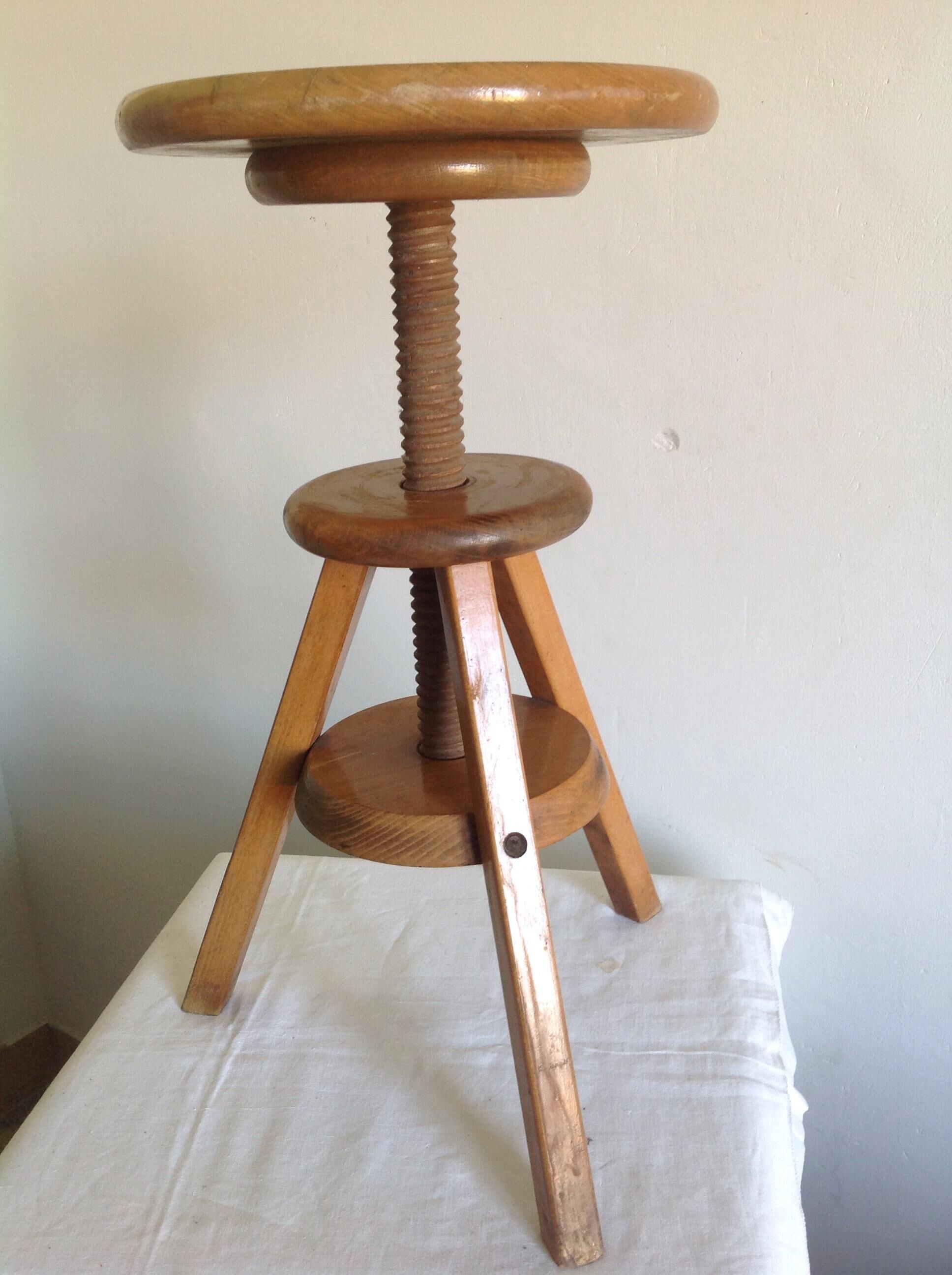 Workshop wooden stool