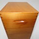 old mortised box in light varnished wood