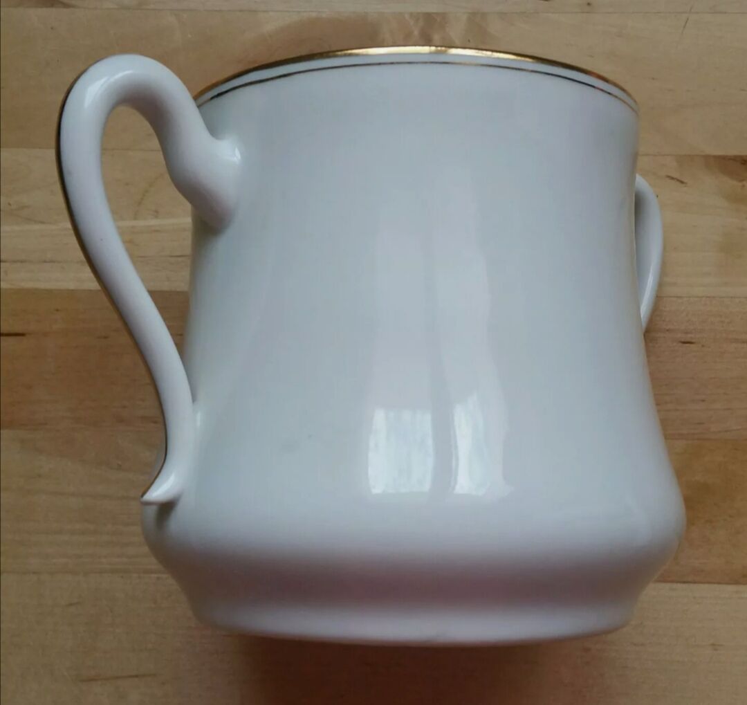 Vintage porcelain sugar from Limoges edged gold