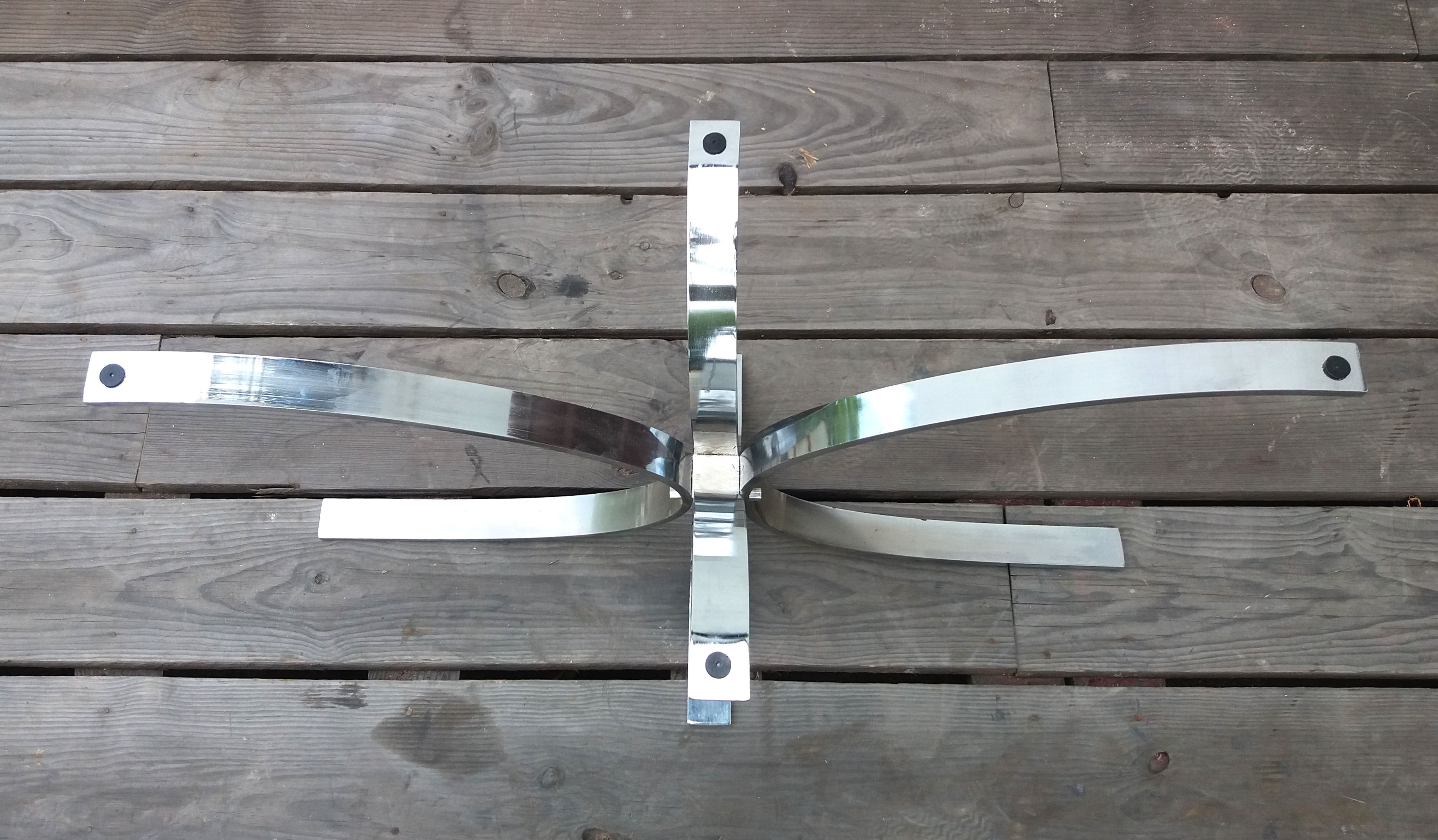 Stainless coffee table 70s