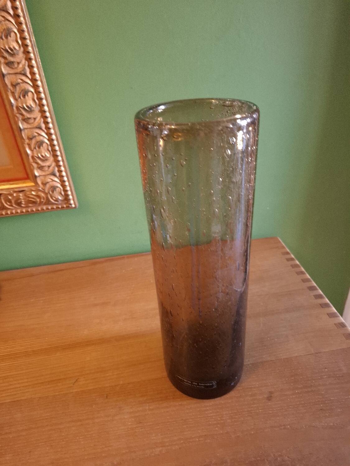 Blown glass roller vase