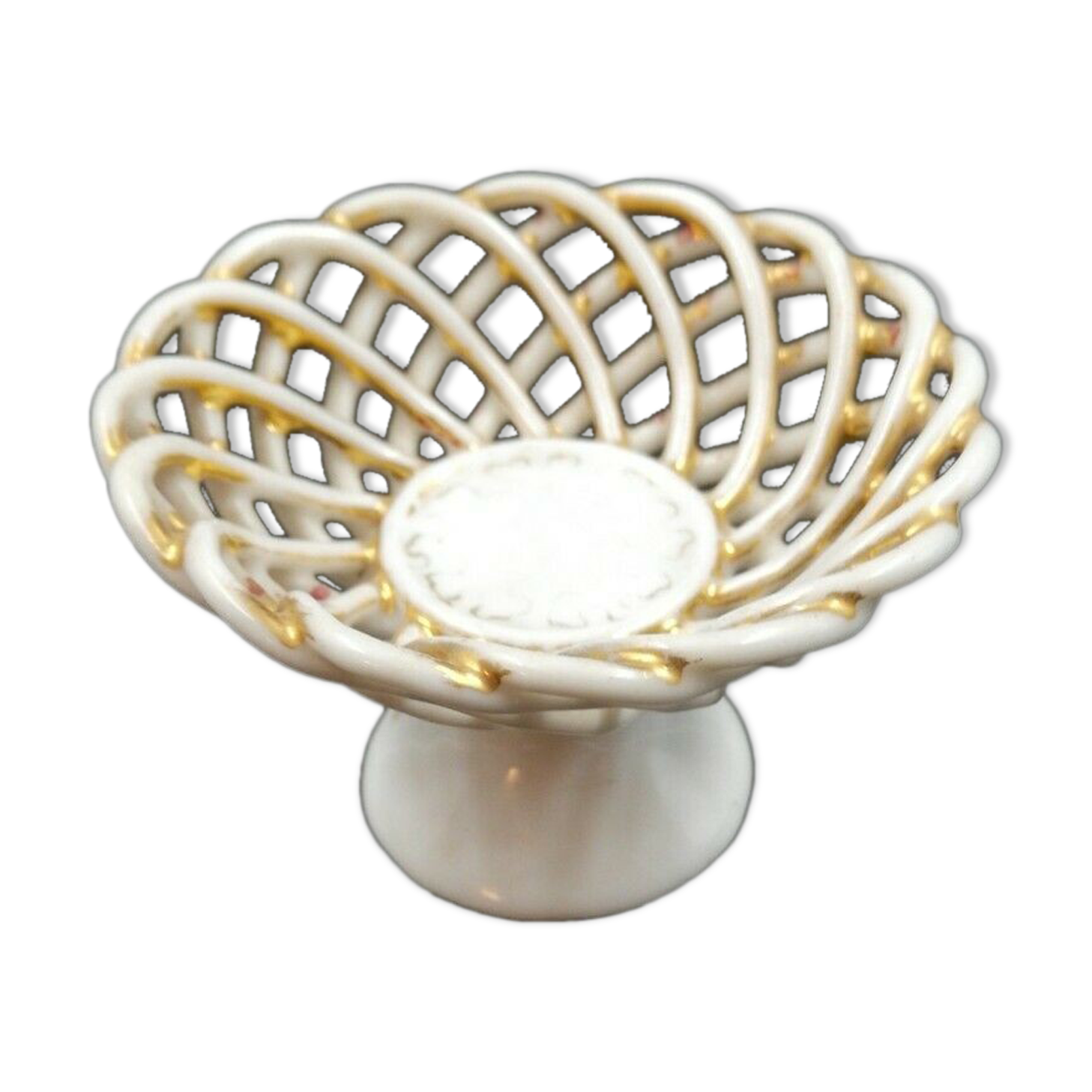 Malicorne earthenware opened basket