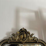 Dragon mirror black and gold plaster