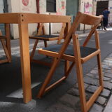 Dining table set and 4 chairs 80s