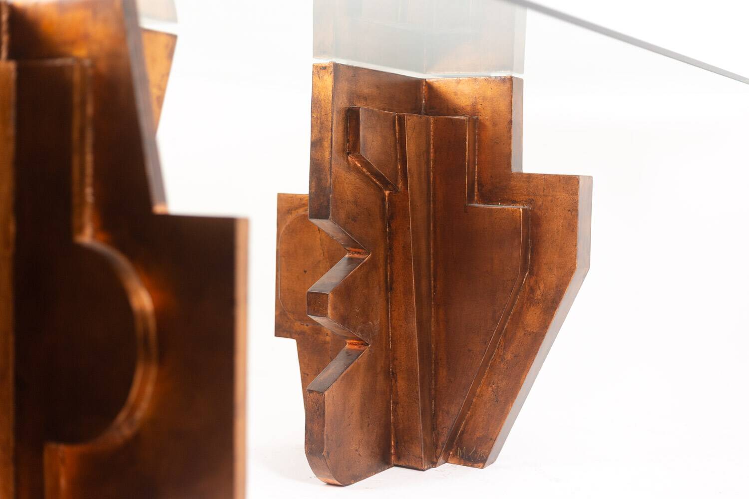 Matteo Ceccarelli. Sculptural table in "brutalist" style. 1980s.