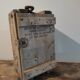 Vintage wooden case military ammunition