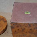 Boîte, pot à tabac en ronce de noyer