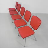 Ensemble de 5 chaises de table à manger vintage, style dîner