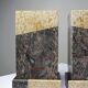 Pair of bookends, Art Deco fireplace decoration in antique marble from the 1920s-1930s.