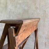 Vintage wooden painter's stepladder 6 folding steps